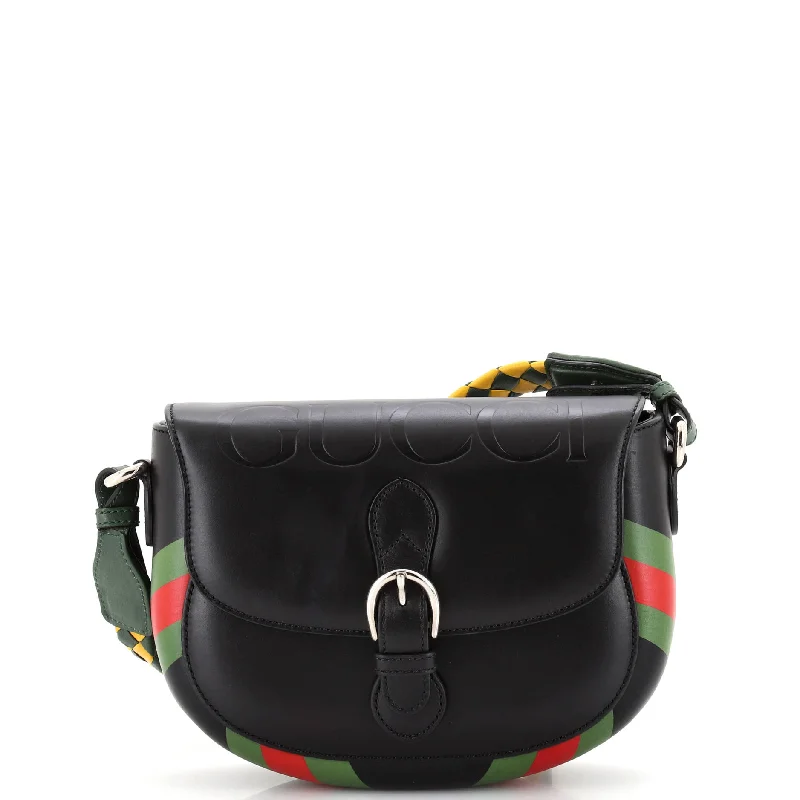 Party Bags For New Year's Eve And Special Occasions Charisma Flap Shoulder Bag Logo Embossed Printed Leather with Braided Detail Small Party Bags For New Year's Eve And Special Occasions Charisma Flap Shoulder Bag Logo Embossed Printed Leather with Braided Detail Small