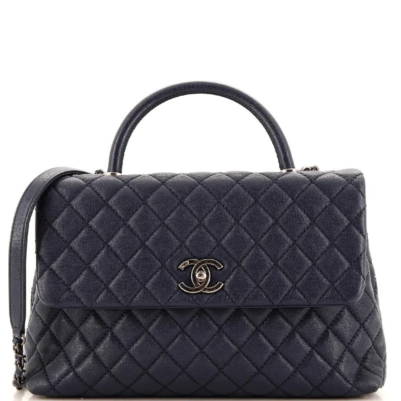Seasonal Clearance Bags For Summer, Winter, Etc. Coco Top Handle Bag Quilted Caviar Medium Seasonal Clearance Bags For Summer, Winter, Etc. Coco Top Handle Bag Quilted Caviar Medium