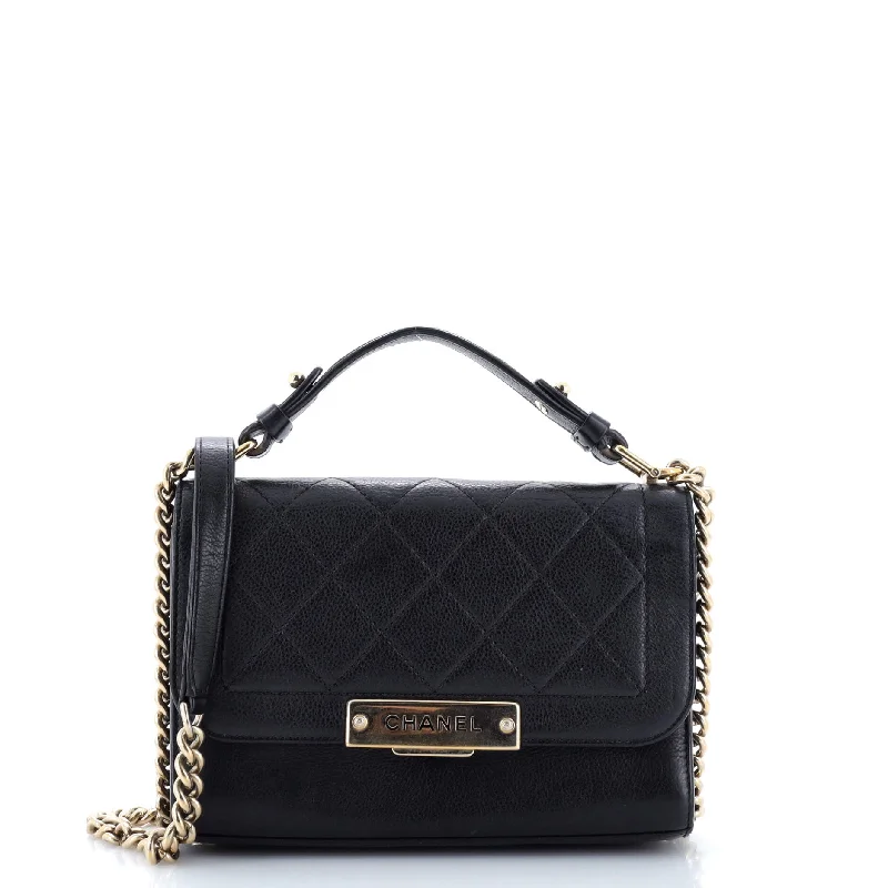 Chic Bags For Office Professionals And Urban Dwellers Label Click Flap Bag Quilted Calfskin Small Chic Bags For Office Professionals And Urban Dwellers Label Click Flap Bag Quilted Calfskin Small