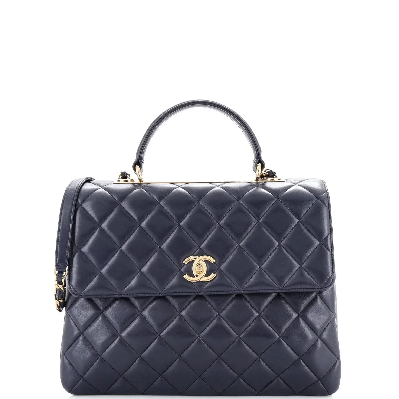 Limited Edition Bags For Collectors Trendy CC Top Handle Bag Quilted Lambskin Large Limited Edition Bags For Collectors Trendy CC Top Handle Bag Quilted Lambskin Large