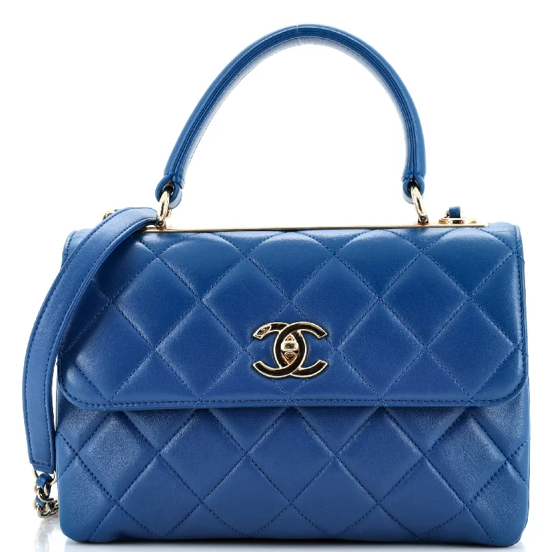 Luxury Bags For Working Professionals Trendy CC Top Handle Bag Quilted Lambskin Small Luxury Bags For Working Professionals Trendy CC Top Handle Bag Quilted Lambskin Small