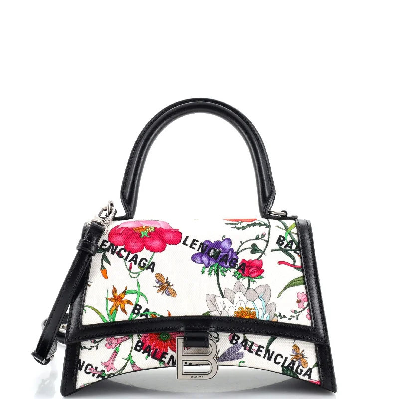 Tote Bag For Office Use x Balenciaga The Hacker Project Hourglass Top Handle Bag Flora Canvas Small Tote Bag For Office Use x Balenciaga The Hacker Project Hourglass Top Handle Bag Flora Canvas Small